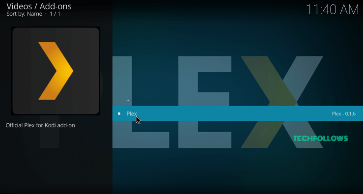 Εκκινήστε το Plex στο Kodi