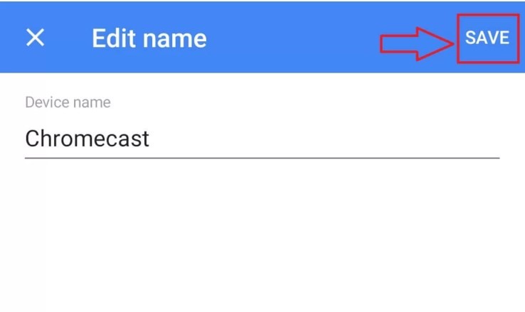 Αλλαγή ονόματος Chromecast - Πατήστε Επεξεργασία